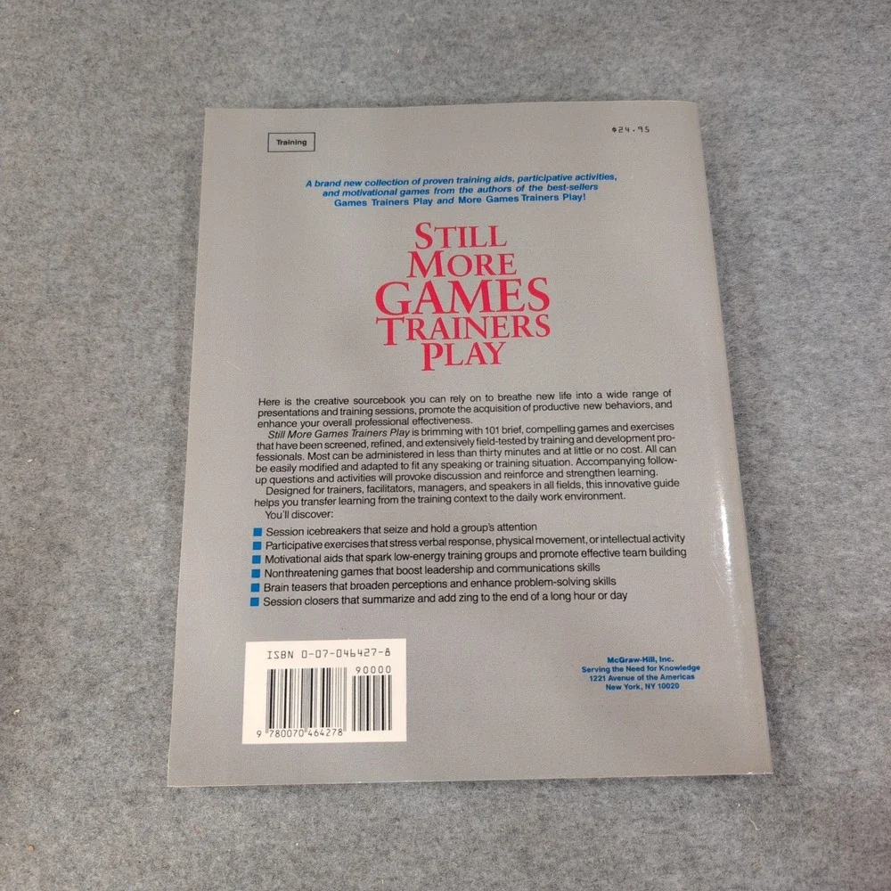 Still More Games Trainers Play Scannell Newstrom McGraw-Hill 0-07-046427-8 VG+ - Picture 7 of 7